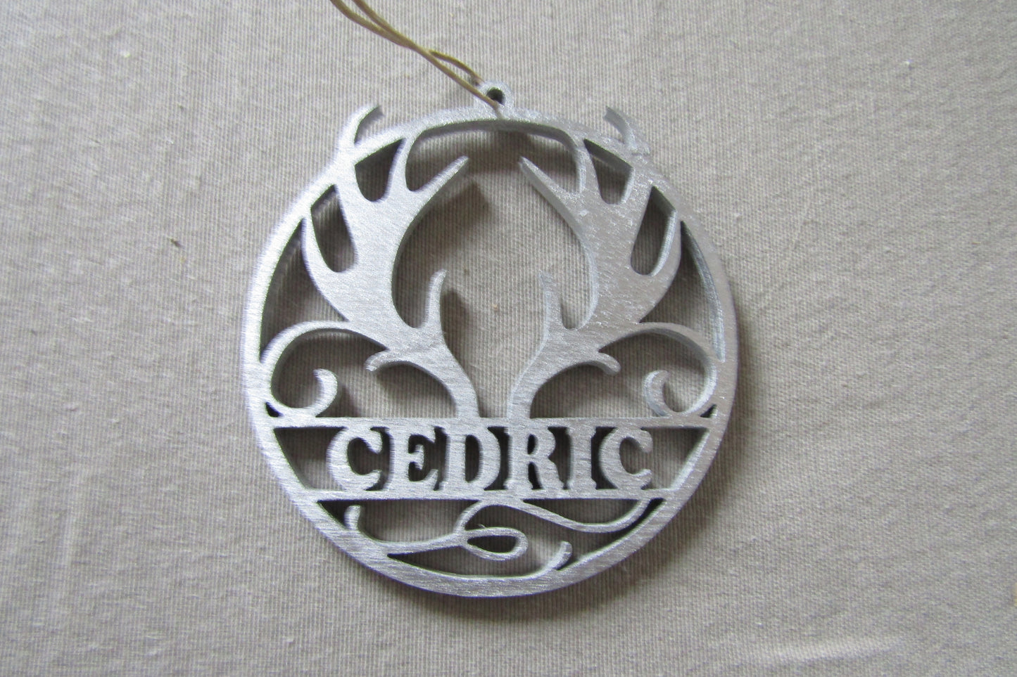 Ornament met naam en gewei