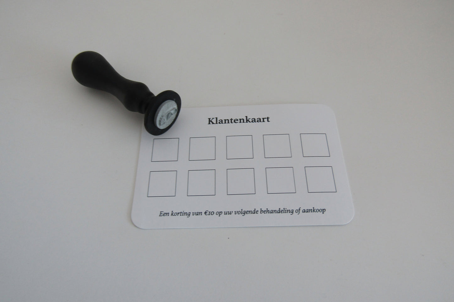 Stempeltje met handvat - Zwart