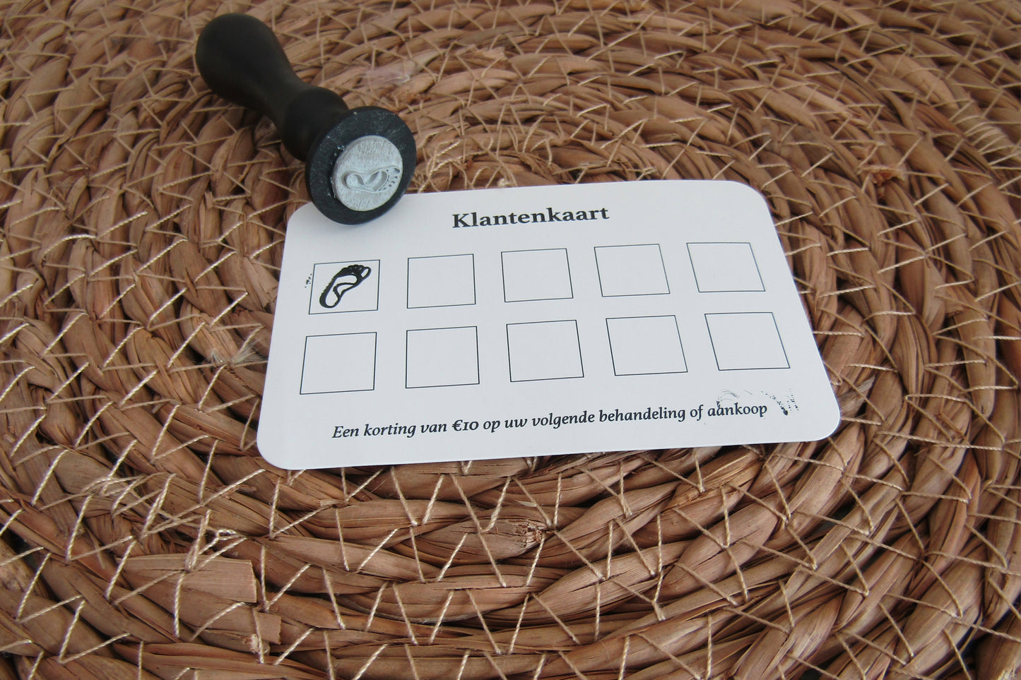 Stempeltje met handvat - Zwart